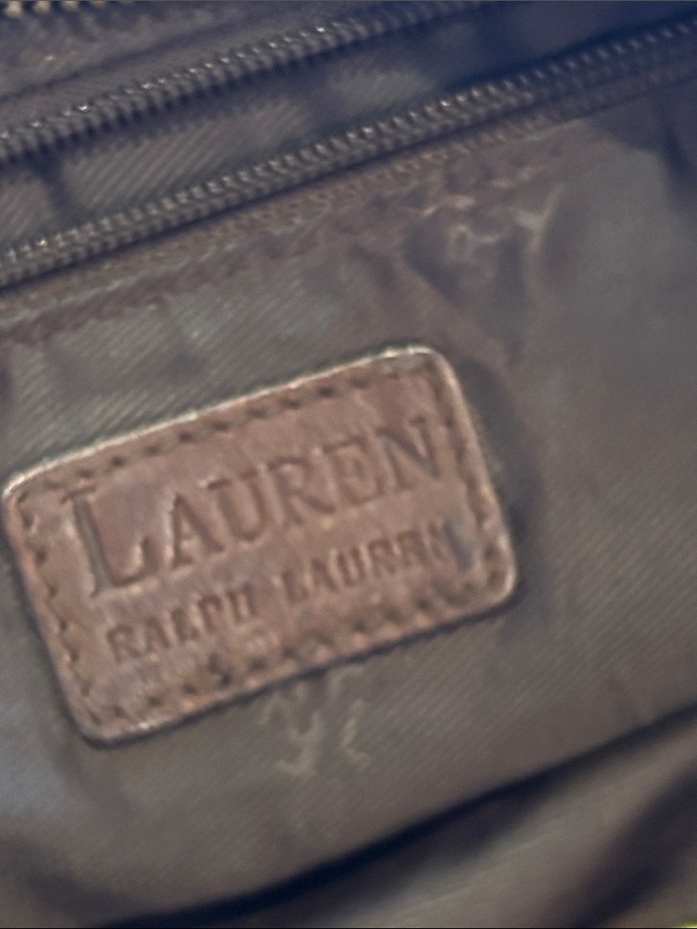 LAUREN RALPH LAUREN LEATHER HOBO BROWN BAG - Picture 6 of 8